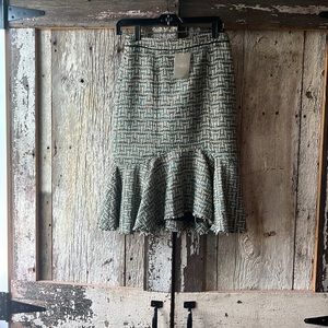 Elevenses, Anthropologie, Tweed Skirt, 0, NWT